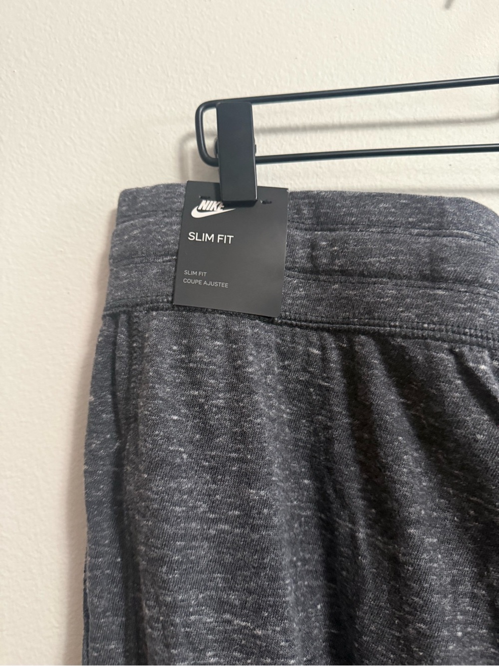Nike Kids Charcoal Gray Jogger Sweatpants with White Logo - Picture 5 of 5